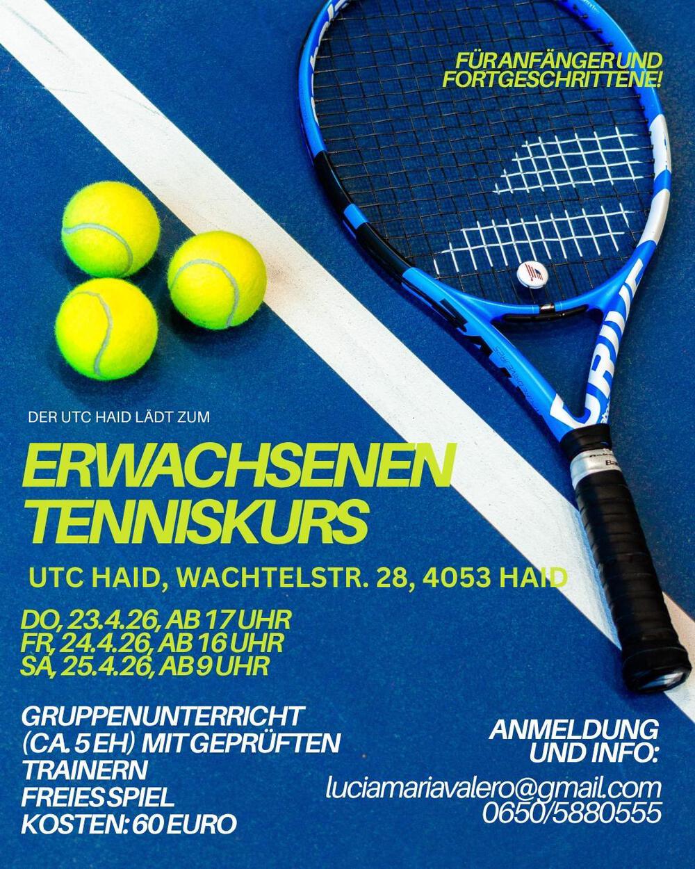 Erwachsenen Tenniskurs